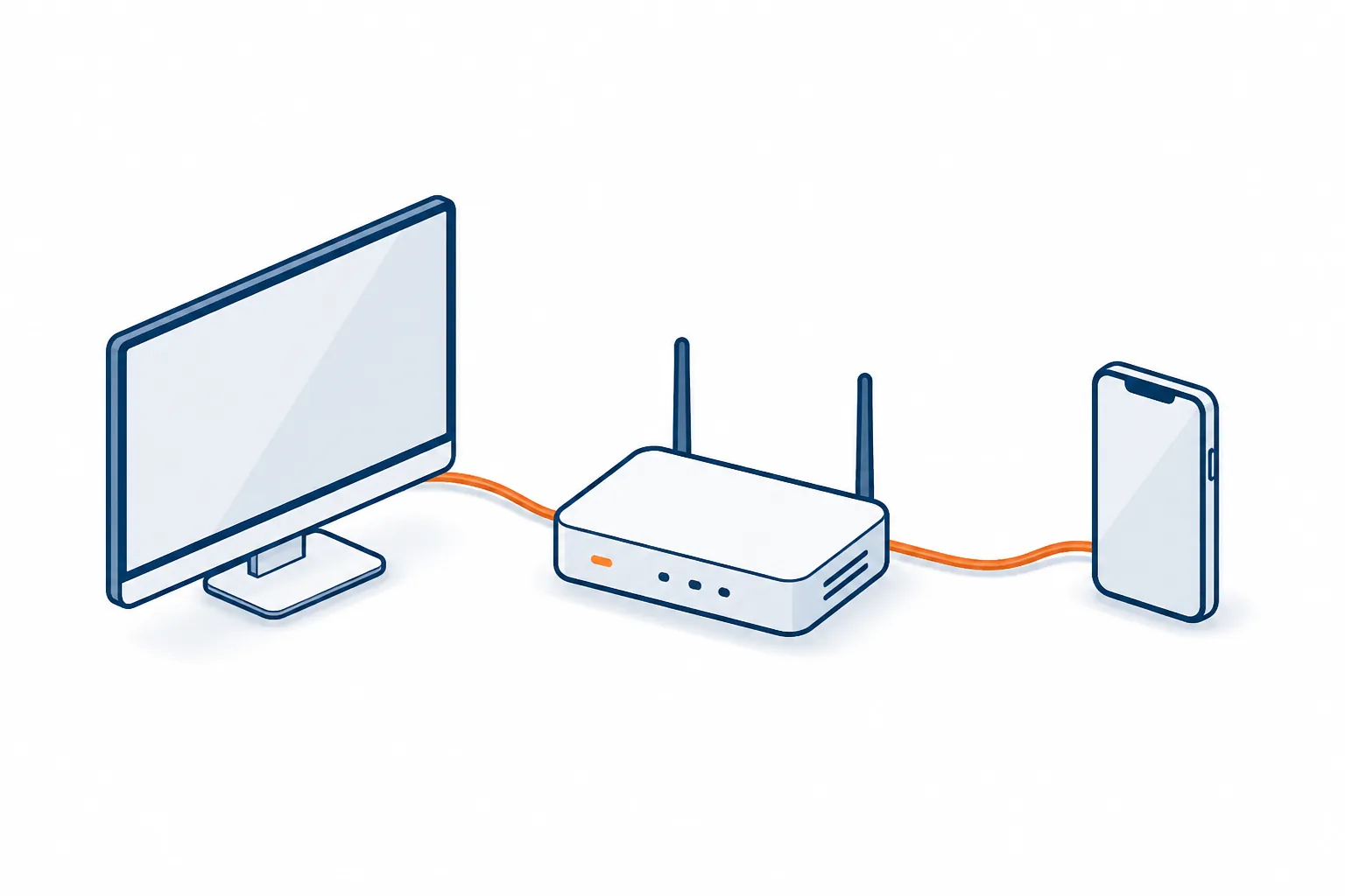 Router und Geräte im Heimnetz