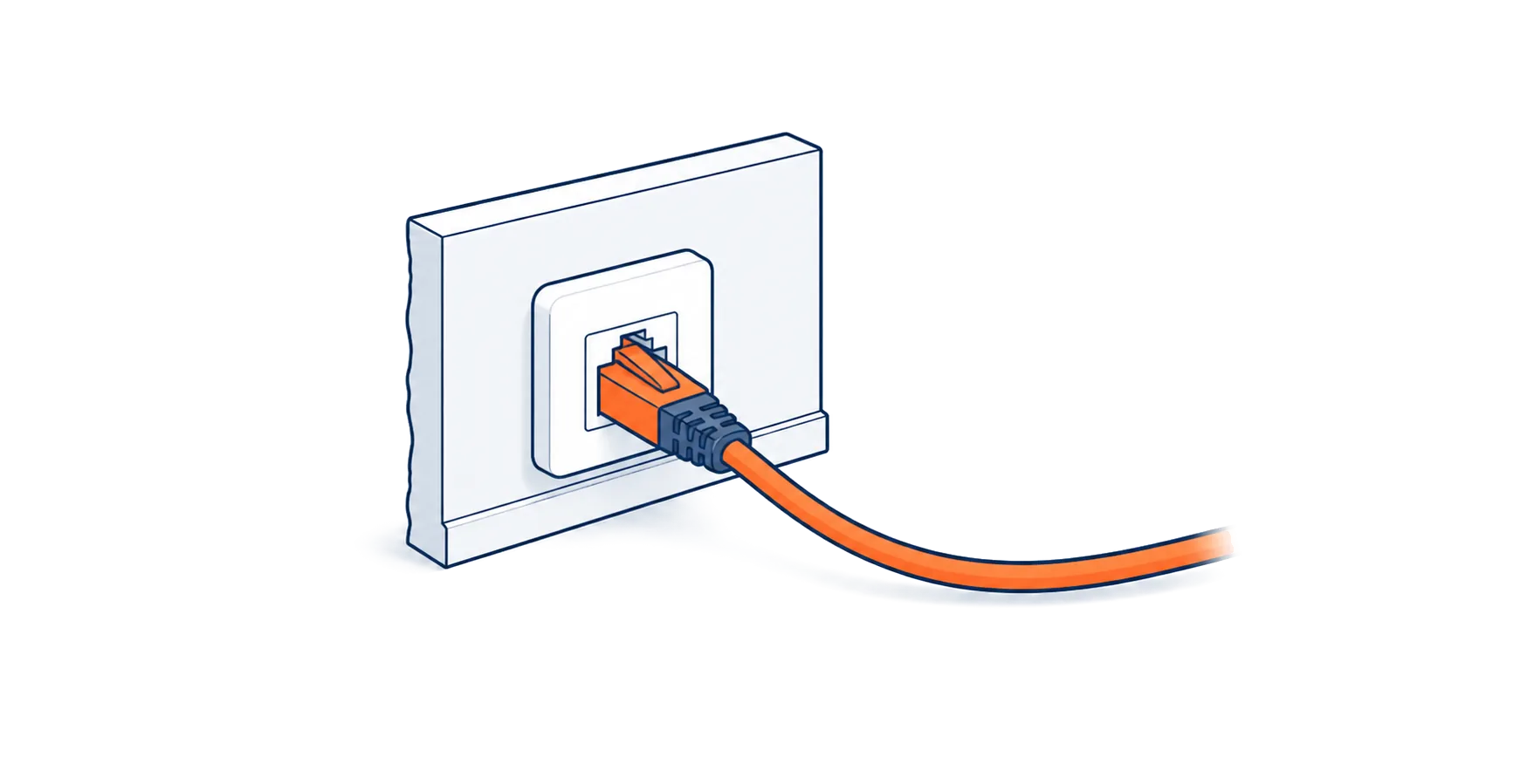Illustration einer LAN-Netzwerkdose